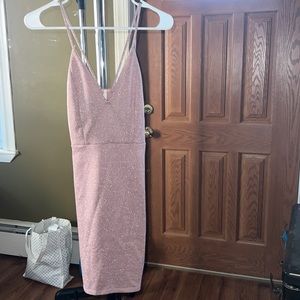 Pink sparkly formal dress